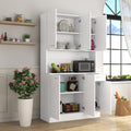 70.87' Tall Wardrobe& Kitchen Cabinet, with 6-Doors, 1-Open Shelves and 1-Drawer for bedroom,White